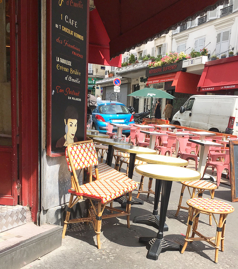 terrasse de restaurants à Montmartre, Le Café des 2 Moulins
