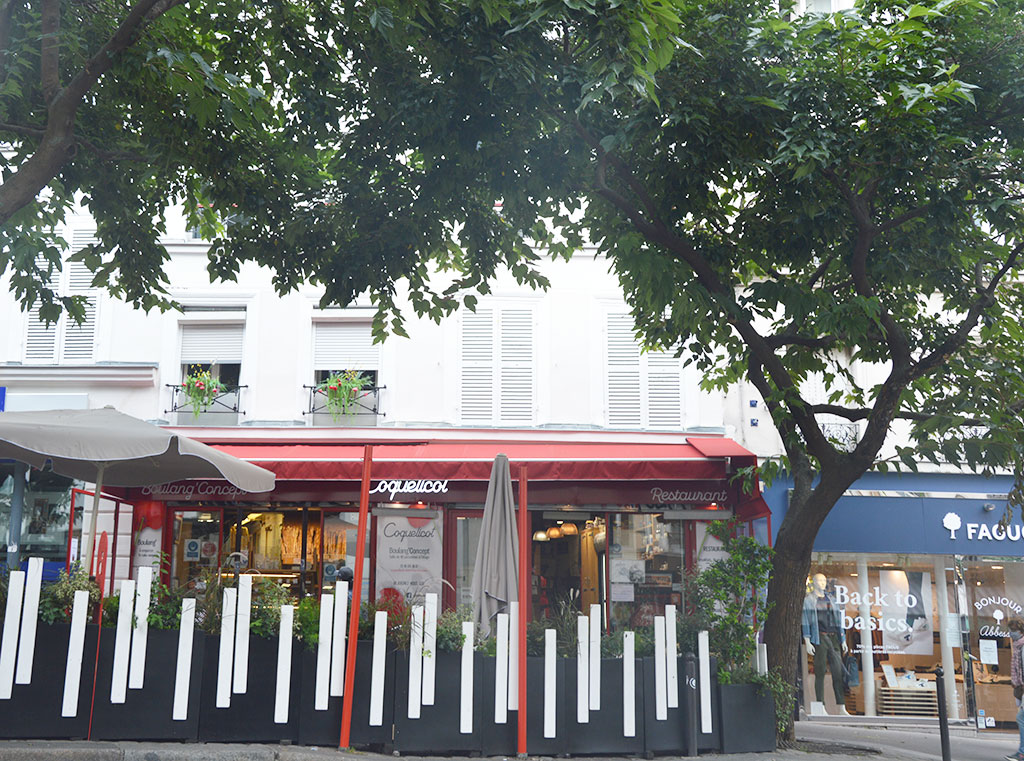 la boulangerie Coquelicot, terrasses de restaurants à Montmartre